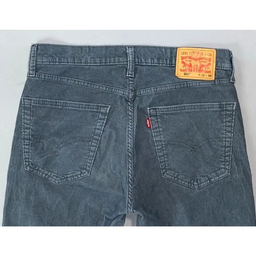 Levi's 505 Regular Straight 5-Pocket Corduroy Jeans. Perfectly Faded, 31X28.5.